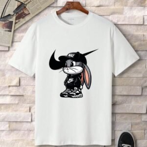 Rabbit Black T-Shirt for Women